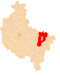 POL województwo wielkopolskie powiat koniński map